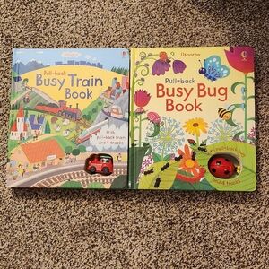 Usborn Pull-back Busy Train & Busy Bug Books